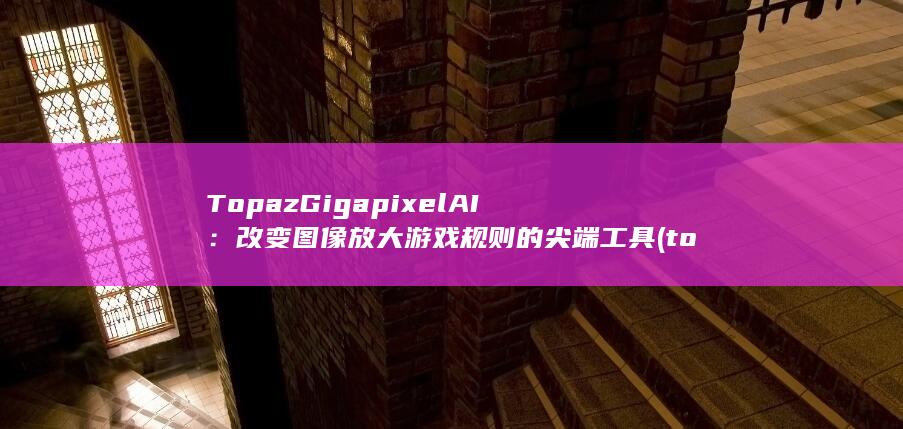 Topaz Gigapixel AI：改变图像放大游戏规则的尖端工具 (topaz公园)